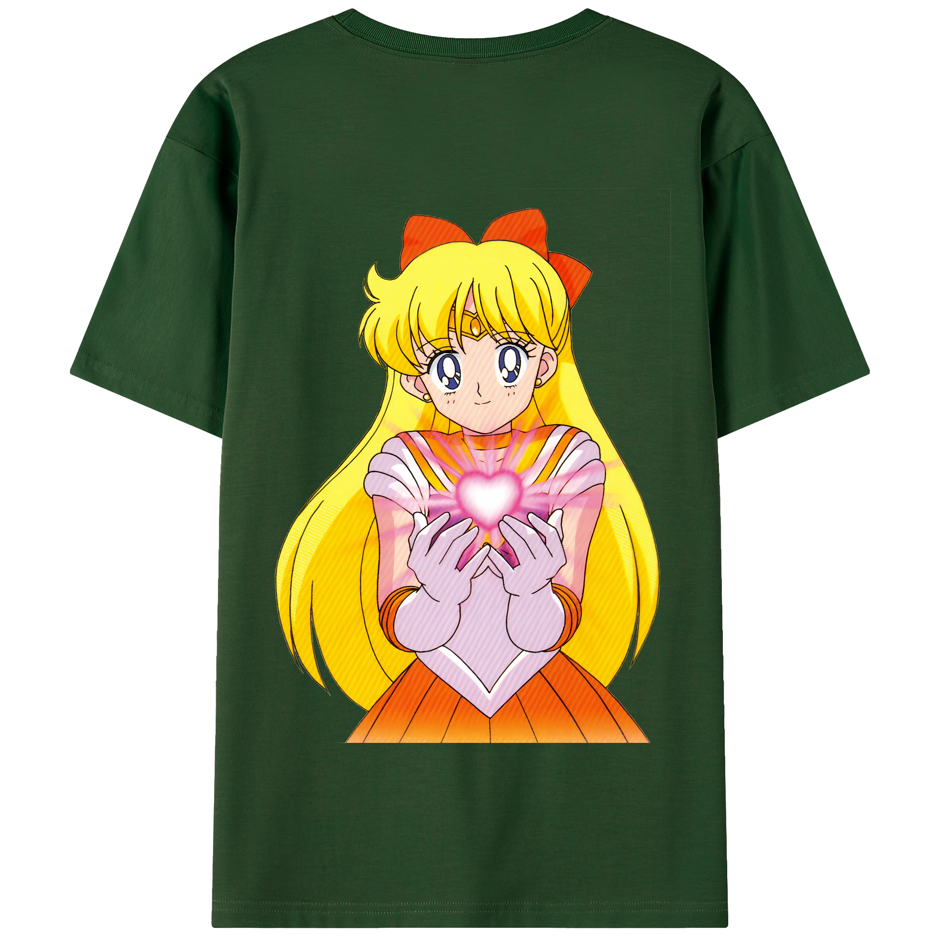 （画像用） 美少女戦士セーラームーン 愛野 美奈子 あいの みなこ Sailor Moon Aino Minako 綿100％半袖Tシャツ（背面プリント）